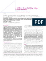 Comparative Study of Blood Cross Matching Using Conventional Tube and Gel Method