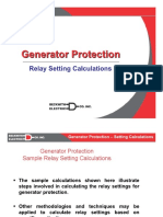 Generator Protection Settings Calculations