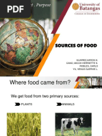 Sources of Food