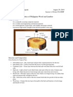 Properties of Philippine Wood and Lumber: Vences Mertella G. Campado August 29, 2019 Bsce-5A Jayson A. Divino CE, RMP