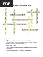 Crucigrama Trastorno Del Sueño