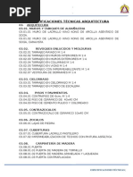 Especificaciones Tecnicas-Vivienda Multifamiliar