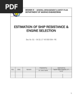 Estimation of Ship Resistance & Engine Selection: Design Iii - Department of Marine Engineering