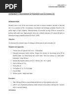 Experiment 5: Measurement of Peroxide Value in Cooking Oil