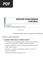 Applied Nonlunear Control: Fundamentals of Lyapunov Theory