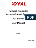 Network Proximity Access Control System 701 Server User Manual