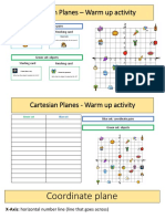 Cartesian Planes - Warm Up Activity: Blue Set: Coordinate Pairs Starting Card Finishing Card