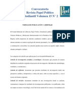 Convocatoria - PAPOES - Vol. 15 #2