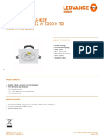 Cob Led Spot 12 W 3000 K RD: Product Datasheet