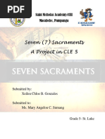 Seven (7) Sacraments A Project in CLE 5: Saint Nicholas Academy:CCEI Macabebe, Pampanga