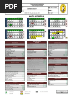 Calendario Agosto - Diciembre 2019