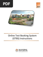 Online Test Booking System (OTBS) Instructions