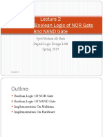 Understand Boolean Logic of NOR Gate and NAND Gate: Syed Mohsin Ali Shah Digital Logic Design LAB Spring 2019