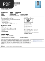 09 Oct 1997 Male Gen-Ews: Communication Address GATE Exam Details