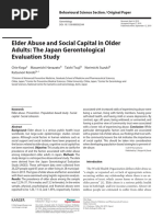 Elder Abuse and Social Capital in Older Adults: The Japan Gerontological Evaluation Study