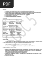 Differences: Police Power Taxation Eminent Domain