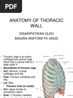 Anatomy of Thoracic Wall: Disaripatikan Oleh Bagian Anatomi FK Unud