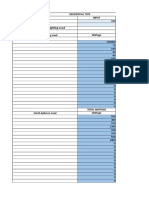 Maximum Expected General Lighting Load: Residential Type Input Area (Sq. MTS.)