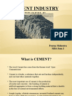 Cement Industry Profile: Prerna Mehrotra MBA Sem 3