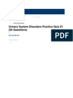 Urinary System Disorders Practice Quiz #1 (50 Questions)