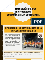 Implementación Del Sga ISO 14001:2004 Compañía Minera Condestable