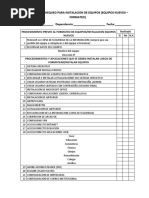 Listado para Instalacion de Equipos PDF