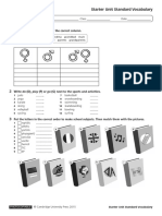 Starter Unit - Vocabulary Standard