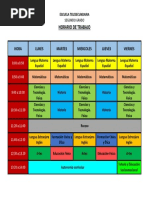 Horario Segundo Grado Ts