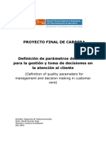 PFC - Definicion de Parametros de Calidad para La Gestion y Toma de Decisiones en La Atencion Al Cliente