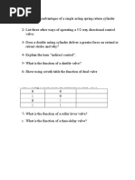 List Two Disadvantages of A Single Acting Spring Return Cylinder