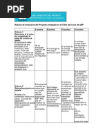 Rubrica Proyecto