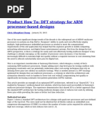 DFT Strategy For Arm Cores