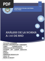 Análisis de La Norma A-140 DE RND: Universidad Privada San Pedro Filial Piura