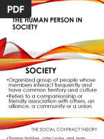 The Human Person in Society