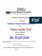 Airline Reservation Systems-Project Synopsis