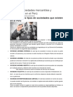 Tipos de Sociedades Mercantiles y Comerciales en El Perú