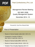 Management Review Meeting Presentation For QMS (Example)