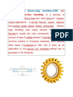 Introduction To Electro-Slag Remelting (ESR)