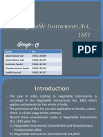 Negotiable Instrument Act, 1881