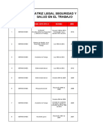 Matriz Legal Seguridad y Salud en El Trabajo