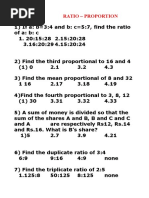 Ratio - Proportion