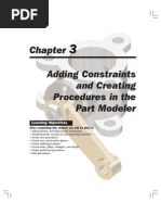 Adding Constraints and Creating Procedures in The Part Modeler