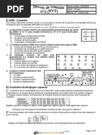 Devoir de Contrôle N°2 - SVT - Bac Sciences Exp (2015-2016) Mme Shili Ahlem PDF