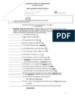 Quarterly Exam - Math 8 - Ines