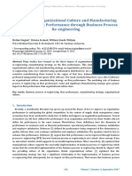 The Effect of Organizational Culture and Manufacturing Strategy On Firm Performance Through Business Process Re-Engineering