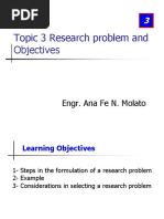 Topic 3 Research Problem and Objectives