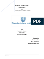 Business Environment Assignment ON Hindustan Unilever Limited