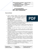 Acta de de Conocimiento Funciones y Responsabilidades Nivel Jefes y Coordinadores