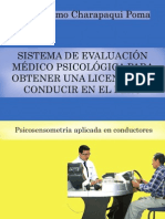 Sistema de Evaluación Médico Psicológica para Obtener Una Licencia de Conducir en El Perú