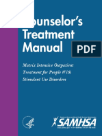 Counselor's Treatment Manual: Matrix Intensive Outpatient Treatment For People With Stimulant Use Disorders